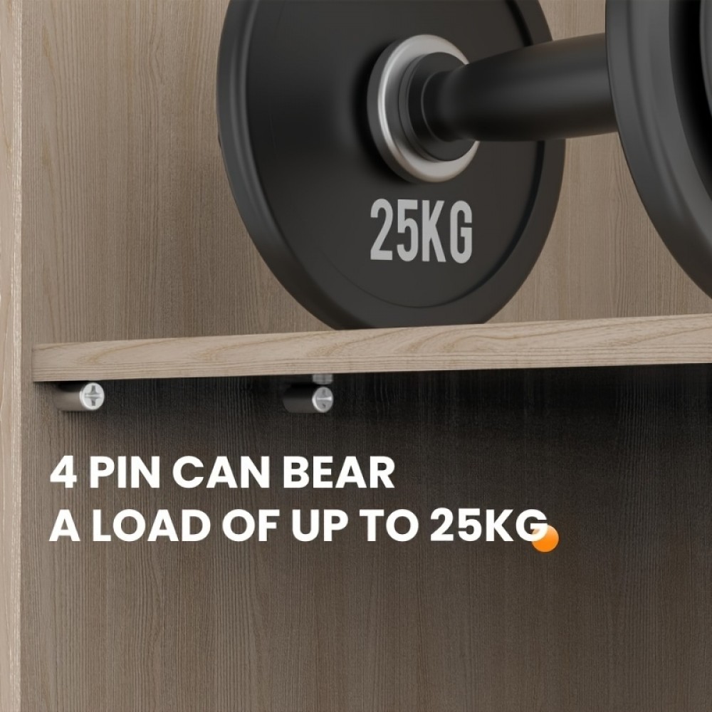Vis à bois supports d'étagère 2 en 1 (lot de 30 pièces) - Argent