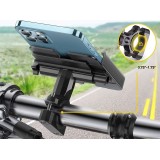Wozinsky WBHBK3 360&deg; support t&eacute;l&eacute;phone m&eacute;tal pour v&eacute;lo et trottinette - Noir