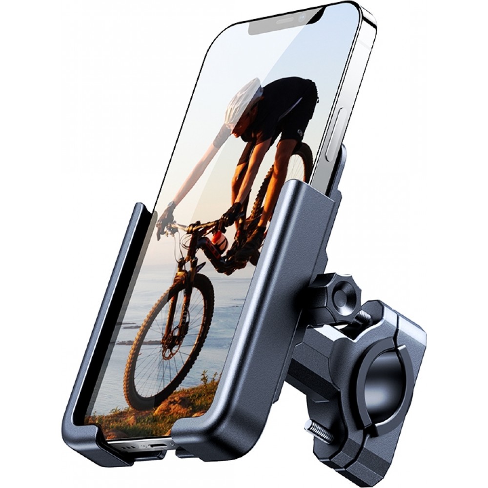 Wozinsky WBHBK3 360&deg; support t&eacute;l&eacute;phone m&eacute;tal pour v&eacute;lo et trottinette - Noir
