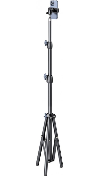 Wozinsky WRLD-00Y1S tr&eacute;pied durable en acier carbone tr&eacute;pied professionnel stabilisateur (1.7m) - Noir