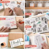 X6 Mini imprimante portable thermique Bluetooth sans encre avec papier et autocollants - Rose