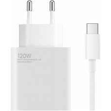 Xiaomi 120W HyperCharge Combo (Typ A) USB-A-Wandladegerät mit USB-C-Kabel und intelligenter Schutzfunktion - Weiss